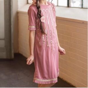 Stunning Joyfolie Cantrelle Girls Pink Tulle and Gold Sequins.  Worn once.